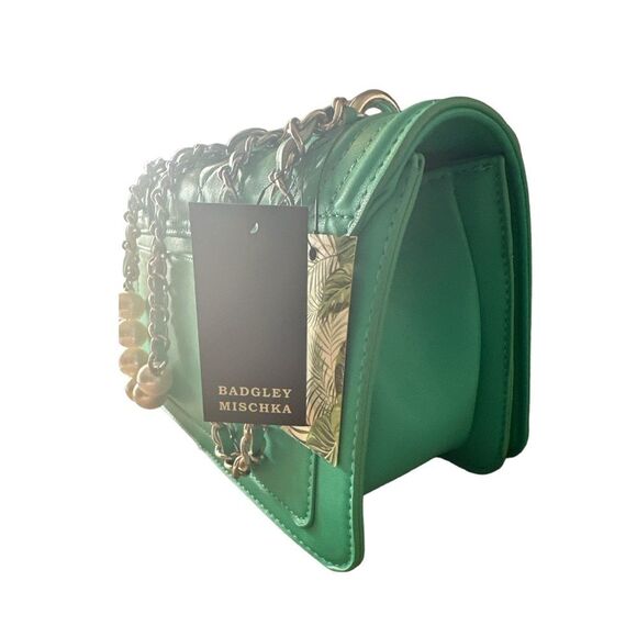 Badgley Mischka Teal Pearl Crossbody Bag - Picture 5 of 7